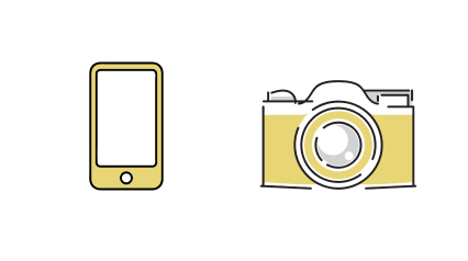 スマートフォンとカメラ
